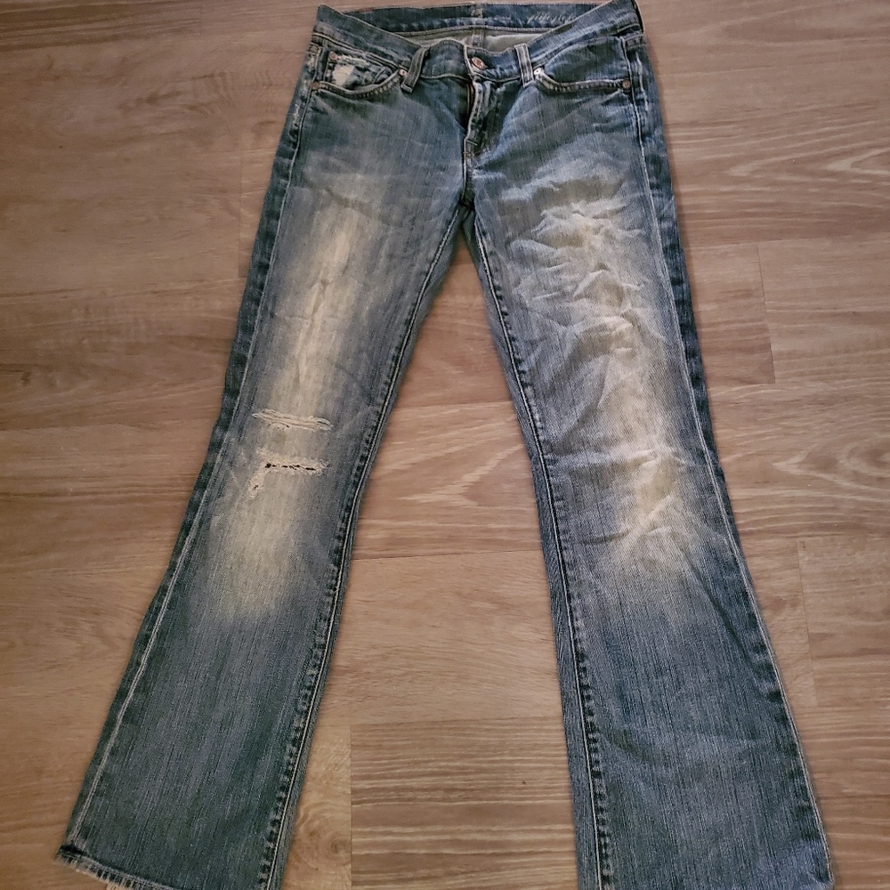 7 For All Mankind Boot Cut Flip Flop Jeans 26
